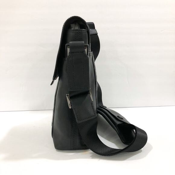 TUMI Ticon Black Leather Map Messenger Bag - Picture 2 of 8